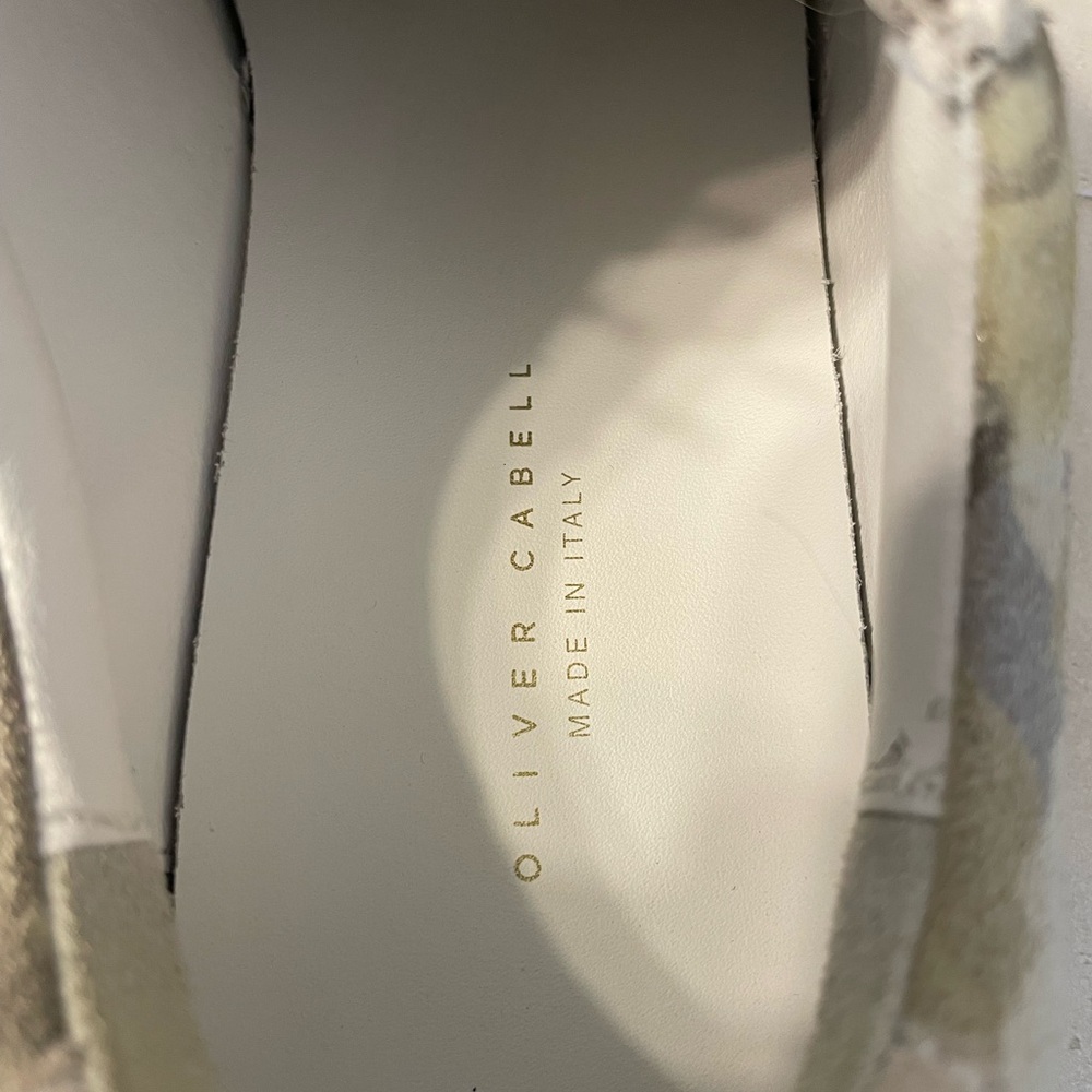 Oliver Cabell Cream and White Low-Top Sneakers - Picture 2 of 10
